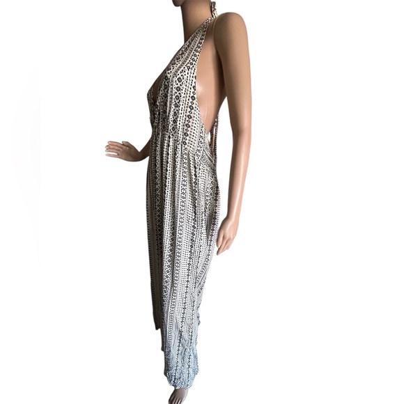 Promesa Far From Home Geo-Print O-Ring Haltered Jumper Wide Leg Women’s Size L - Picture 4 of 14